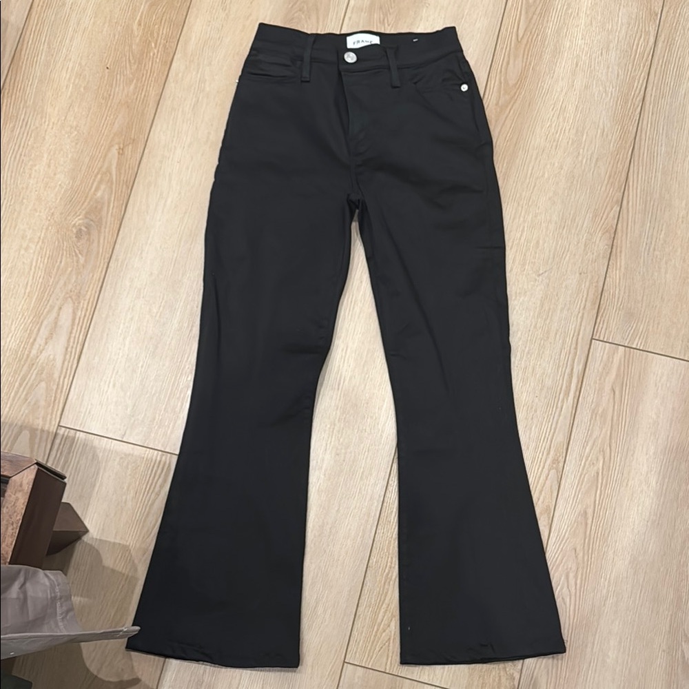 Frame Denim LeHigh Flare Black jeans NWOT SZ 25